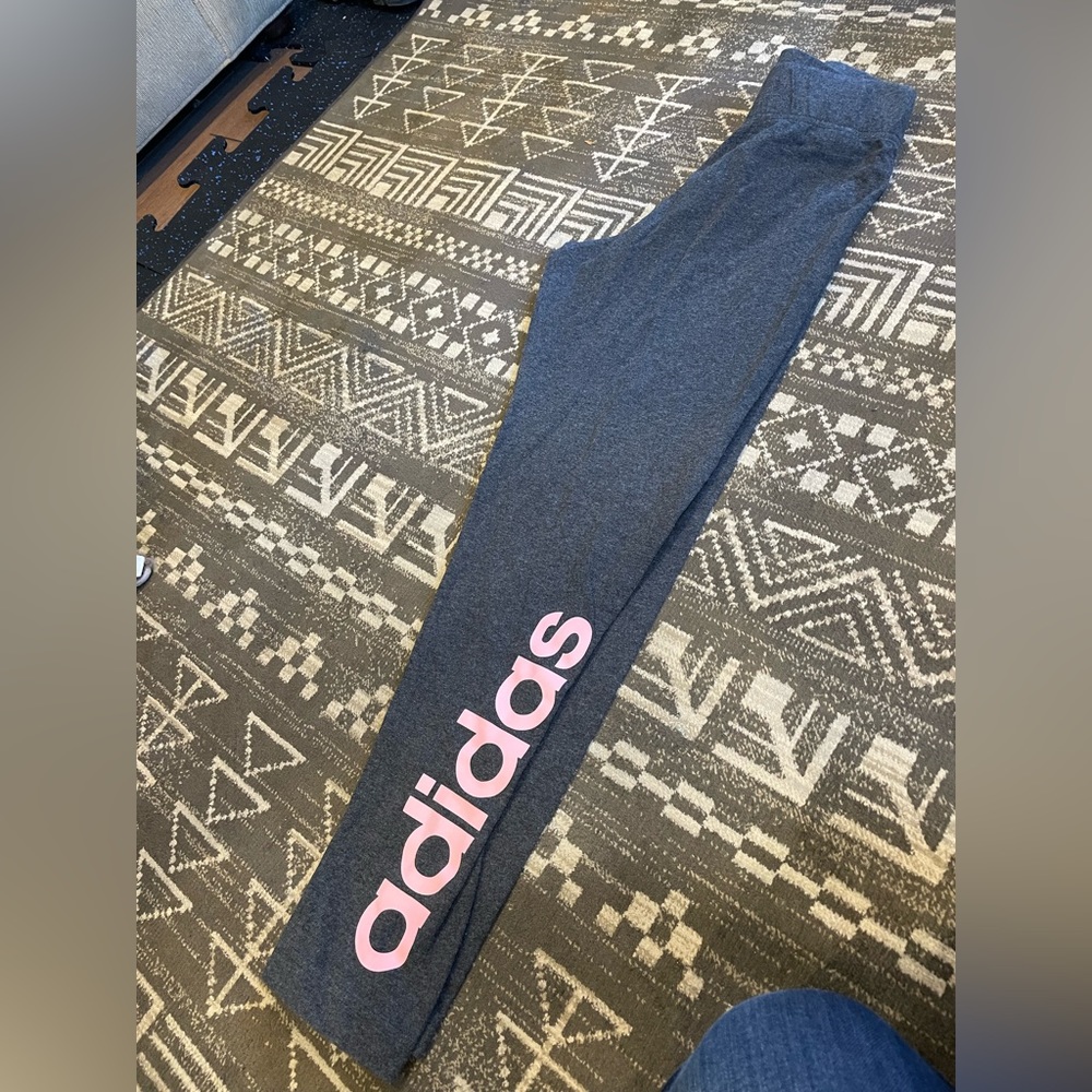Adidas gray leggings size M